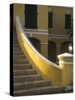 Customs House Exterior Stairway, Christiansted, St. Croix, US Virgin Islands-Alison Jones-Stretched Canvas