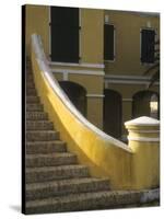 Customs House Exterior Stairway, Christiansted, St. Croix, US Virgin Islands-Alison Jones-Stretched Canvas