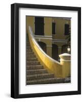 Customs House Exterior Stairway, Christiansted, St. Croix, US Virgin Islands-Alison Jones-Framed Premium Photographic Print