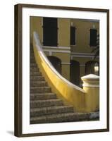 Customs House Exterior Stairway, Christiansted, St. Croix, US Virgin Islands-Alison Jones-Framed Photographic Print