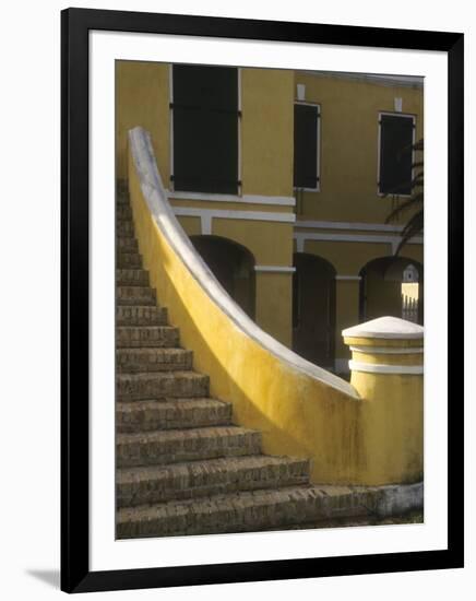 Customs House Exterior Stairway, Christiansted, St. Croix, US Virgin Islands-Alison Jones-Framed Photographic Print