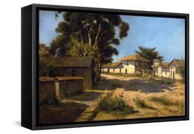 Customs House Monterey-Manuel Valencia-Framed Stretched Canvas