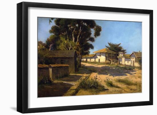 Customs House Monterey-Manuel Valencia-Framed Art Print