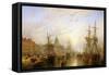 Customs House Quay, Dublin-Claude T. Stanfield Moore-Framed Stretched Canvas