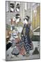 Customs of the Year: New Year's, Two Women-Toyokuni-Mounted Giclee Print