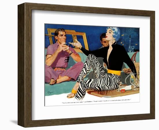 Custon - Made Bride  - Saturday Evening Post "Leading Ladies", March 27, 1954 pg.30-SEP-Framed Giclee Print