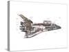 Cut-Away Diagram of the Space Shuttle-null-Stretched Canvas