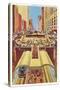 Cut-away View of Chicago Subway-null-Stretched Canvas