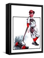 "Cut Grass or Play Baseball?,"August 30, 1924-Angus MacDonall-Framed Stretched Canvas
