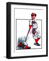 "Cut Grass or Play Baseball?,"August 30, 1924-Angus MacDonall-Framed Giclee Print