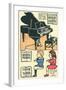Cut-Out Model of Children Playing Piano-null-Framed Art Print