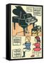 Cut-Out Model of Children Playing Piano-null-Framed Stretched Canvas