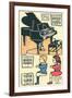 Cut-Out Model of Children Playing Piano-null-Framed Art Print