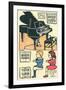 Cut-Out Model of Children Playing Piano-null-Framed Art Print