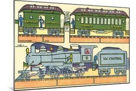 Cut-out Model of Train-null-Mounted Art Print