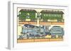 Cut-out Model of Train-null-Framed Art Print