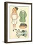 Cut-out Paper Doll, Little Girl, Marie Louise-null-Framed Art Print