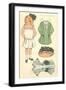 Cut-out Paper Doll, Little Girl, Marie Louise-null-Framed Art Print