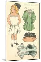 Cut-out Paper Doll, Little Girl, Marie Louise-null-Mounted Art Print