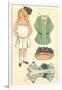 Cut-out Paper Doll, Little Girl, Marie Louise-null-Framed Art Print