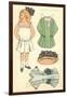 Cut-out Paper Doll, Little Girl, Marie Louise-null-Framed Art Print