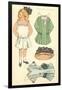 Cut-out Paper Doll, Little Girl, Marie Louise-null-Framed Art Print