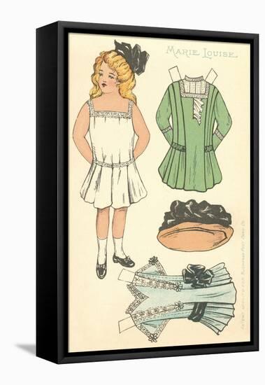 Cut-out Paper Doll, Little Girl, Marie Louise-null-Framed Stretched Canvas