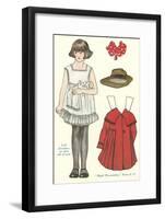 Cut-out Paper Doll, Little Girl-null-Framed Art Print