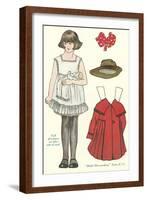 Cut-out Paper Doll, Little Girl-null-Framed Art Print