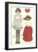 Cut-out Paper Doll, Little Girl-null-Framed Art Print