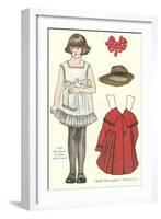 Cut-out Paper Doll, Little Girl-null-Framed Art Print