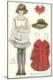 Cut-out Paper Doll, Little Girl-null-Mounted Art Print