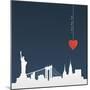 Cut-Out Silhouette of New York-Alexandra Gl-Mounted Art Print