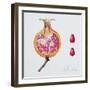 Cut Pomegranate (W/C on Paper)-Margaret Ann Eden-Framed Giclee Print