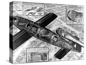 Cutaway Diagram of the V-1 'Flying Bomb'; Second World War-null-Stretched Canvas