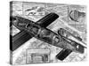 Cutaway Diagram of the V-1 'Flying Bomb'; Second World War-null-Stretched Canvas