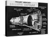 Cutaway Drawing of the Project Mercury Ballistic Capsule-Stocktrek Images-Stretched Canvas