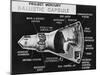 Cutaway Drawing of the Project Mercury Ballistic Capsule-Stocktrek Images-Mounted Premium Photographic Print