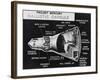 Cutaway Drawing of the Project Mercury Ballistic Capsule-Stocktrek Images-Framed Photographic Print