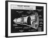 Cutaway Drawing of the Project Mercury Ballistic Capsule-Stocktrek Images-Framed Photographic Print