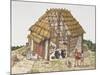 Cutaway Drawing Representing Reconstruction of Dwelling Hut-null-Mounted Giclee Print
