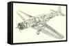 Cutaway Illustration of Aircraft-null-Framed Stretched Canvas