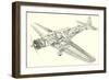Cutaway Illustration of Aircraft-null-Framed Art Print