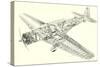 Cutaway Illustration of Aircraft-null-Stretched Canvas