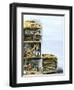 Cutaway View of a Water-Powered Mill for Grinding Grain Into Flour-null-Framed Giclee Print