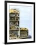 Cutaway View of a Water-Powered Mill for Grinding Grain Into Flour-null-Framed Giclee Print