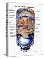 Cutaway View of Skylab, the First Earth Orbit Space Station-null-Stretched Canvas