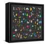 Cute Alphabet - Letters and Words-Lera Efremova-Framed Stretched Canvas