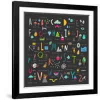 Cute Alphabet - Letters and Words-Lera Efremova-Framed Art Print