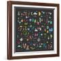 Cute Alphabet - Letters and Words-Lera Efremova-Framed Art Print